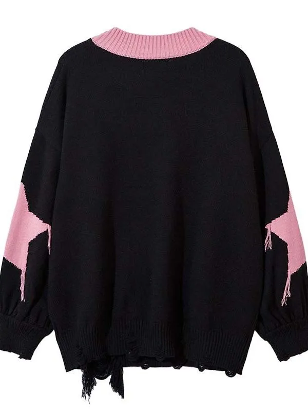 Puffed Sleeve Versatile Knitted Sweater