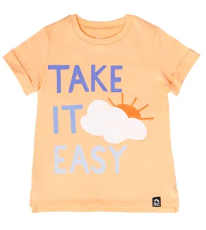 Rags Short Rolled Sleeve Kids Tee in Take It Easy