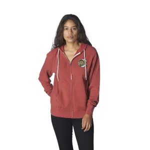 Santa Cruz Women's Wave Dot Zip Hooded Mid WT Boyfriend - Rust