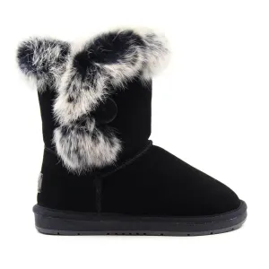 Short Button Fur UGG Boots