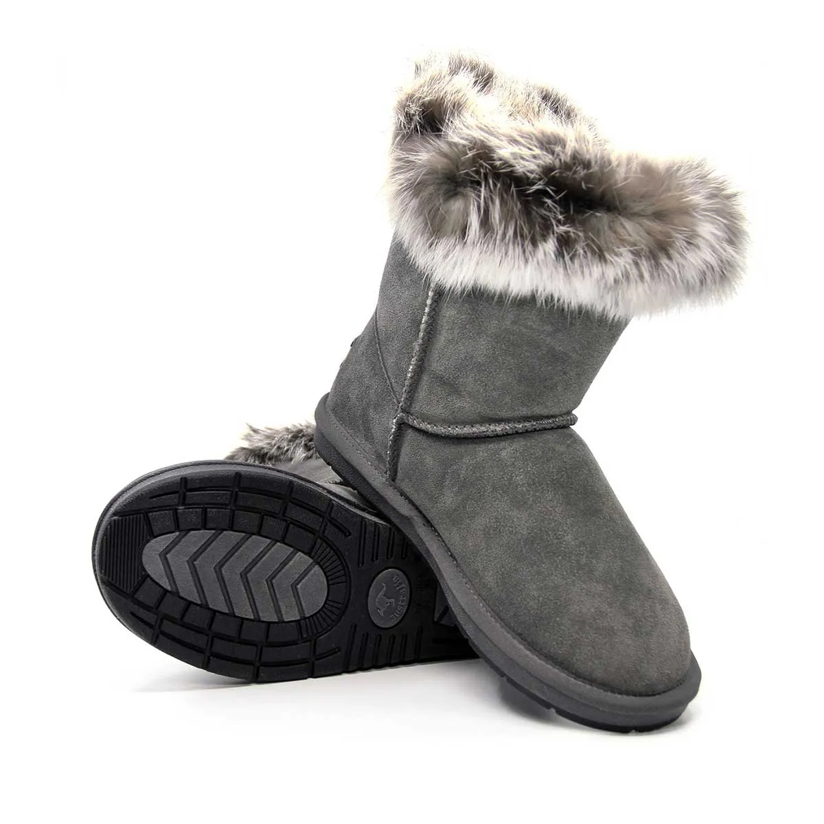 Short Button Fur UGG Boots