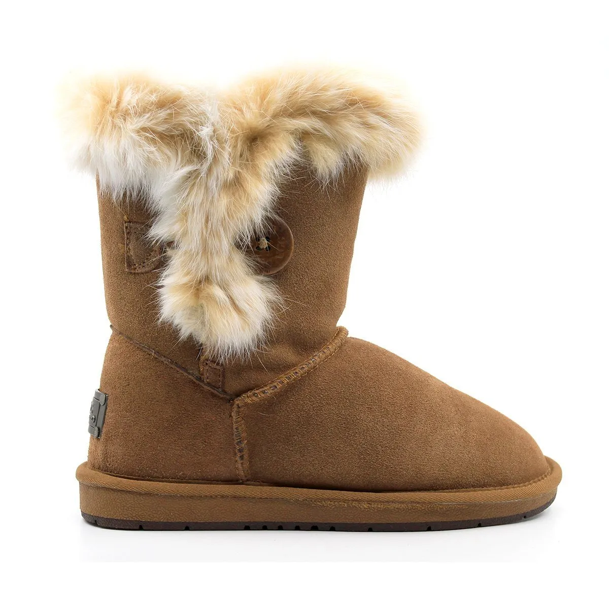 Short Button Fur UGG Boots