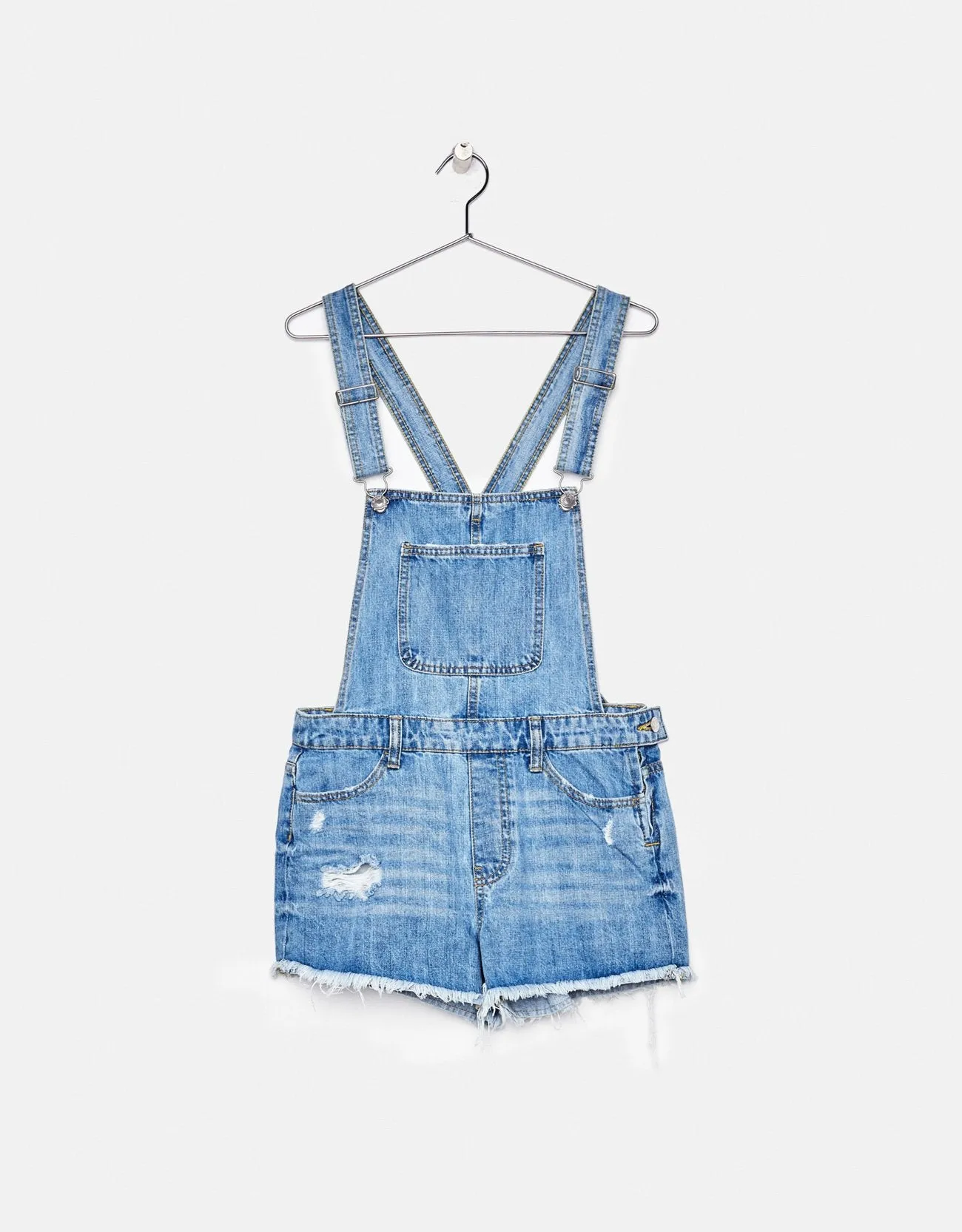 Short denim dungarees