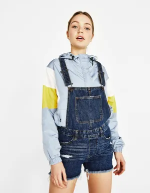 Short denim dungarees