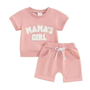 Short Sleeve Mama's Girl Baby Set