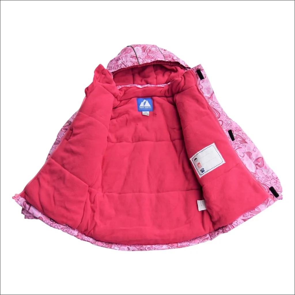 Snow Country Outerwear Little Girls Winter Snowsuit Ski Jacket and Snow Pants Set S-L