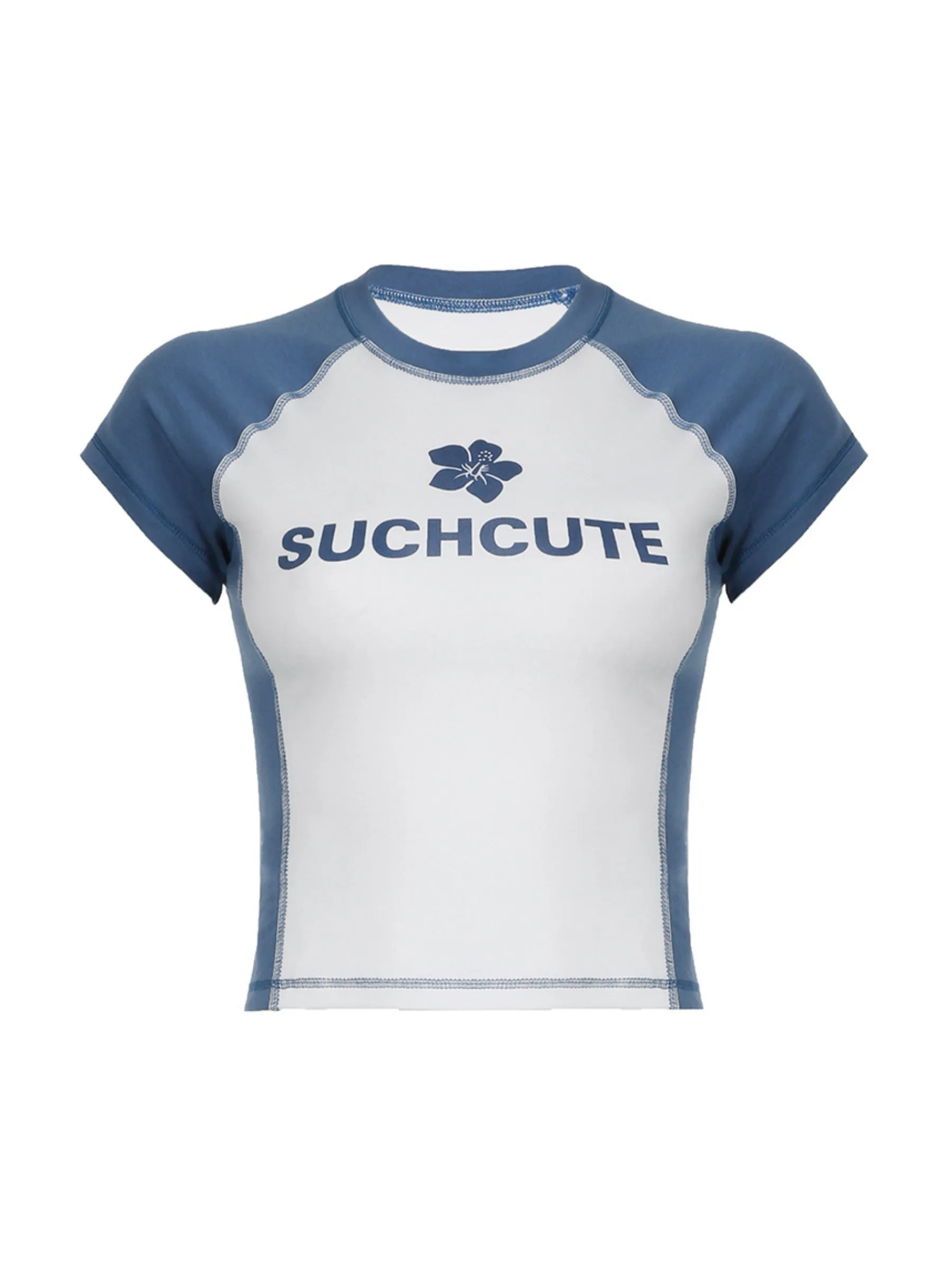 Suchcute Letter Print T-Shirt