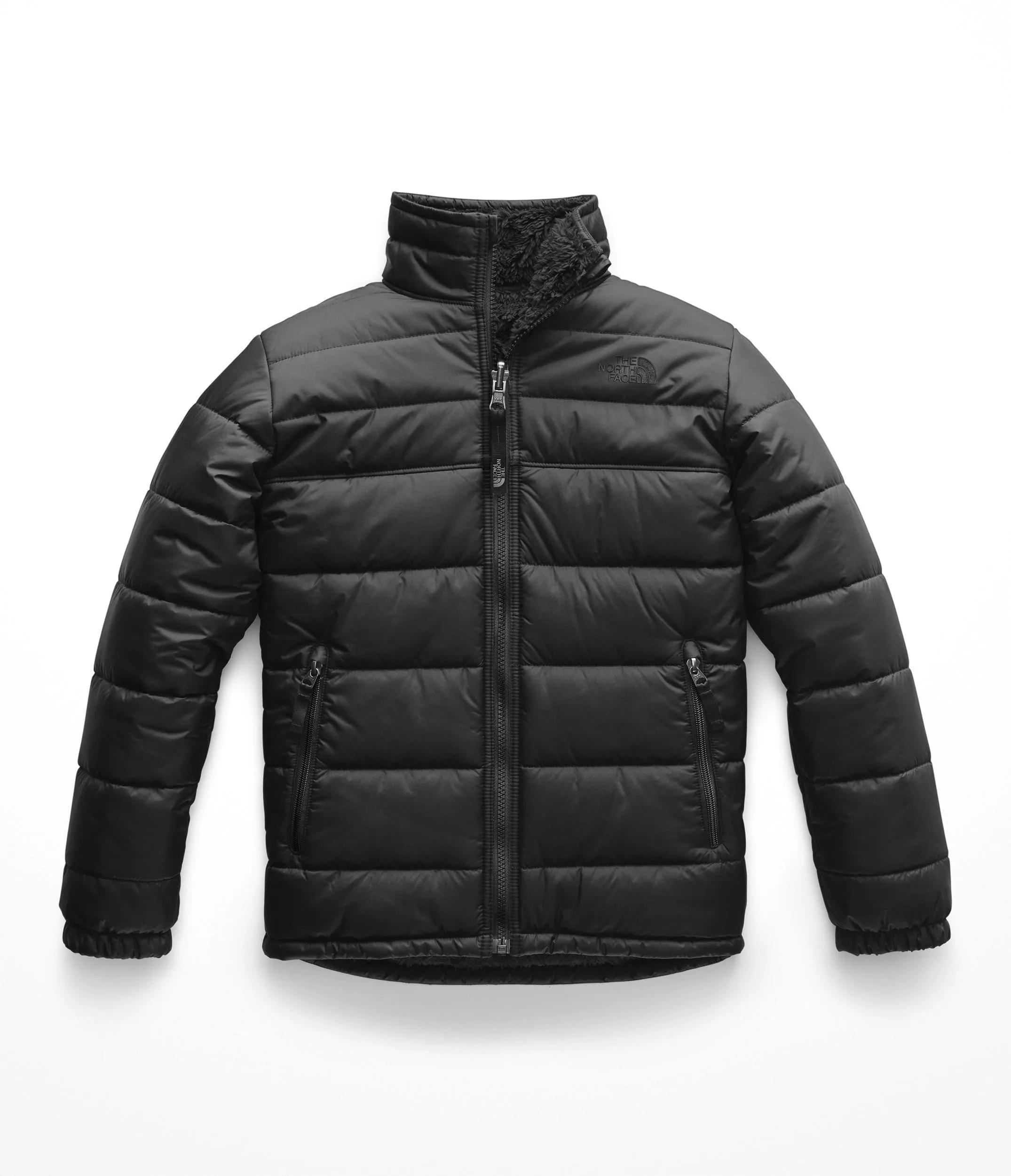 The North Face Boys' Reversible Mount Chimborazo Jacket, TNF Black/TNF Black, M