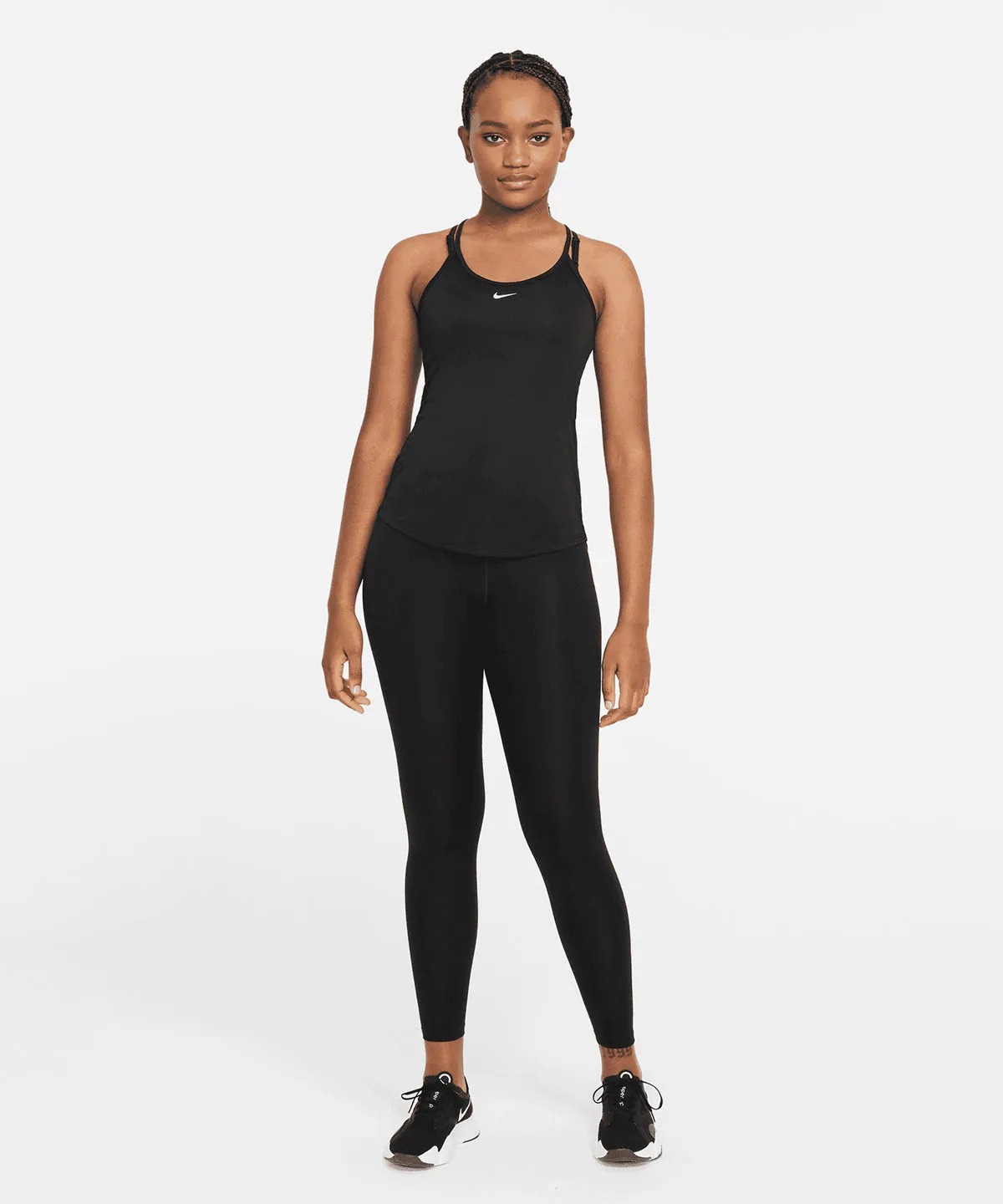 Womens Nike One Dri-FIT Elastika standard fit tank | Particle Grey/Heather/Black