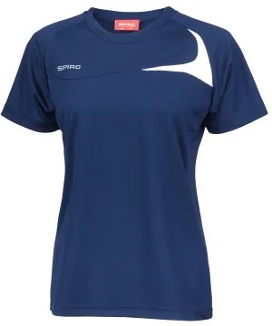 Womens Spiro dash training shirt | Navy/White